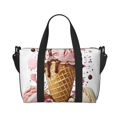 Reisetasche für Damen, große Schultertasche, Wochenendtasche, Übernachtungstasche, Sporttasche für Herren, Handgepäcktasche, Eiscreme-Gepäcktasche für Reiseutensilien Reisetasche für Damen, große Schultertasche, Wochenendtasche, Übernachtungstasche, Sporttasche für Herren, Handgepäcktasche, Eiscreme-Gepäcktasche für Reiseutensilien von NBSKSDLK