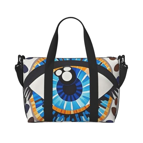 Reisetasche für Damen, große Schultertasche, Wochenendtasche, Übernachtungstasche, Sporttasche für Herren, Handgepäcktasche, Evil Eye Gepäcktasche für Reiseutensilien Reisetasche für Damen, große Schultertasche, Wochenendtasche, Übernachtungstasche, Sporttasche für Herren, Handgepäcktasche, Evil Eye Gepäcktasche für Reiseutensilien von NBSKSDLK
