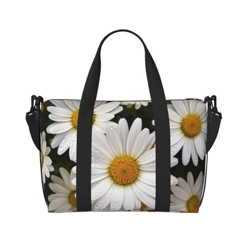 Reisetasche für Damen, große Schultertasche, Wochenendtasche, Übernachtungstasche, Sporttasche für Herren, Handgepäcktasche, Gänseblümchen, Gepäcktasche für Reiseutensilien Reisetasche für Damen, große Schultertasche, Wochenendtasche, Übernachtungstasche, Sporttasche für Herren, Handgepäcktasche, Gänseblümchen, Gepäcktasche für Reiseutensilien von NBSKSDLK