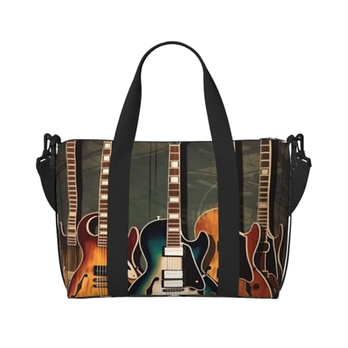 Reisetasche für Damen, große Schultertasche, Wochenendtasche, Übernachtungstasche, Sporttasche für Herren, Handgepäcktasche, Gitarren, Kunst, Gepäcktasche für Reiseutensilien von NBSKSDLK