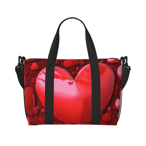 Reisetasche für Damen, große Schultertasche, Wochenendtasche, Übernachtungstasche, Sporttasche für Herren, Handgepäcktasche, Herzen, Liebe, Gepäcktasche für Reiseutensilien Reisetasche für Damen, große Schultertasche, Wochenendtasche, Übernachtungstasche, Sporttasche für Herren, Handgepäcktasche, Herzen, Liebe, Gepäcktasche für Reiseutensilien von NBSKSDLK