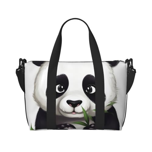 Reisetasche für Damen, große Schultertasche, Wochenendtasche, Übernachtungstasche, Sporttasche für Herren, Handgepäcktasche, niedlicher Panda-Gepäcktasche für Reiseutensilien von NBSKSDLK