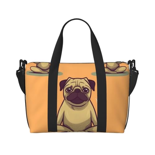 Reisetasche für Damen, große Schultertasche, Wochenendtasche, Übernachtungstasche, Sporttasche für Herren, Tragetasche, Yoga, Mops, Gepäcktasche für Reiseutensilien Reisetasche für Damen, große Schultertasche, Wochenendtasche, Übernachtungstasche, Sporttasche für Herren, Tragetasche, Yoga, Mops, Gepäcktasche für Reiseutensilien von NBSKSDLK