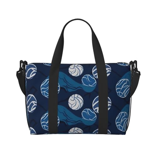 Reisetasche für Damen, große Schultertasche, Wochenendtasche, Übernachtungstasche, Sporttasche für Herren, Tragetasche, blaue Volleyball-Gepäcktasche für Reiseutensilien von NBSKSDLK
