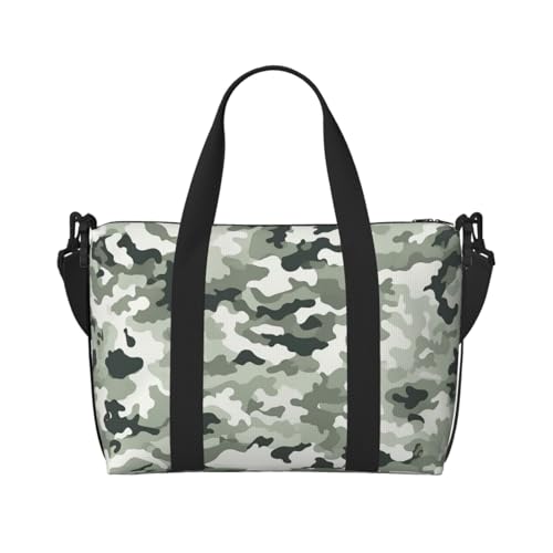 Reisetasche für Damen, große Schultertasche, Wochenendtasche, Übernachtungstasche, Sporttasche für Herren, Tragetasche, weiße Tarnung, Gepäcktasche für Reiseutensilien Reisetasche für Damen, große Schultertasche, Wochenendtasche, Übernachtungstasche, Sporttasche für Herren, Tragetasche, weiße Tarnung, Gepäcktasche für Reiseutensilien von NBSKSDLK