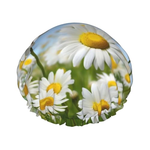 Spring Daisy Flowers Duschhaube für Damen und Herren, verstellbare wiederverwendbare Duschhaube, doppellagig, wasserdichte Badekappen, EVA-Futter, elastisches Band, Haarkappe für alle Haarlängen Spring Daisy Flowers Duschhaube für Damen und Herren, verstellbare wiederverwendbare Duschhaube, doppellagig, wasserdichte Badekappen, EVA-Futter, elastisches Band, Haarkappe für alle Haarlängen von NBSKSDLK