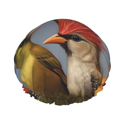 Tierparty-Duschhaube für Damen und Herren, verstellbare wiederverwendbare Duschhaube, doppellagig, wasserdicht, Badekappen, EVA-Futter, elastisches Band, Haarkappe für alle Haarlängen Tierparty-Duschhaube für Damen und Herren, verstellbare wiederverwendbare Duschhaube, doppellagig, wasserdicht, Badekappen, EVA-Futter, elastisches Band, Haarkappe für alle Haarlängen von NBSKSDLK