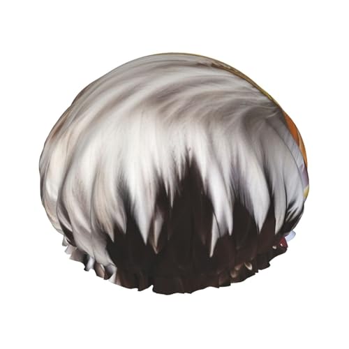 Weißkopfseeadler Duschhaube für Damen und Herren, verstellbare wiederverwendbare Duschhaube, doppellagig, wasserdichte Badekappen, EVA-Futter, elastisches Band, Haarkappe für alle Haarlängen Weißkopfseeadler Duschhaube für Damen und Herren, verstellbare wiederverwendbare Duschhaube, doppellagig, wasserdichte Badekappen, EVA-Futter, elastisches Band, Haarkappe für alle Haarlängen von NBSKSDLK