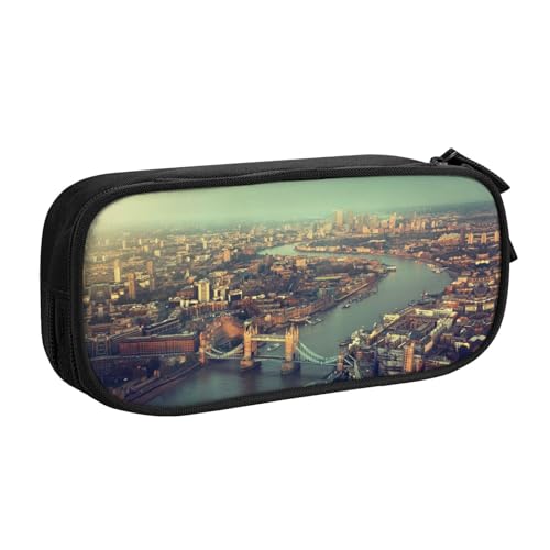 NBSNGSLS Berühmtes Federmäppchen mit Stadtbild, stilvolles Federmäppchen – organisieren Sie Ihre Schreibwaren mit Eleganz, Schwarz , Einheitsgröße, Kinderrucksack von NBSNGSLS