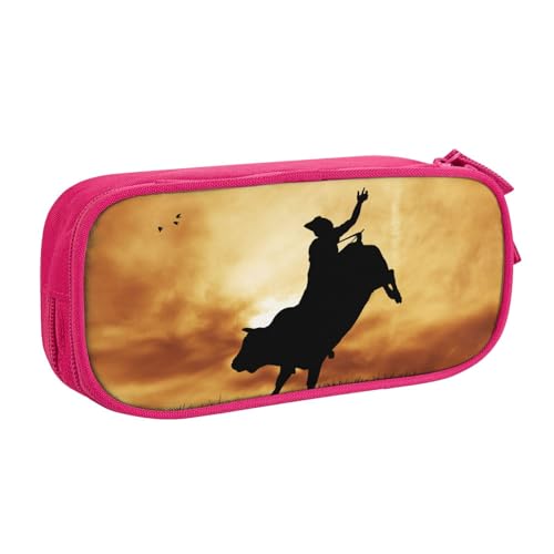 NBSNGSLS Cooles Federmäppchen mit Bullen-Motiv, stilvolles Federmäppchen – organisieren Sie Ihre Schreibwaren mit Eleganz, rose, Einheitsgröße, Kinderrucksack von NBSNGSLS