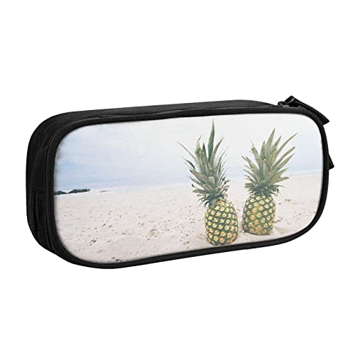 NBSNGSLS Federmäppchen mit Ananas-Malerei, stilvolles Federmäppchen – organisieren Sie Ihre Schreibwaren mit Eleganz, Schwarz , Einheitsgröße, Kinderrucksack von NBSNGSLS