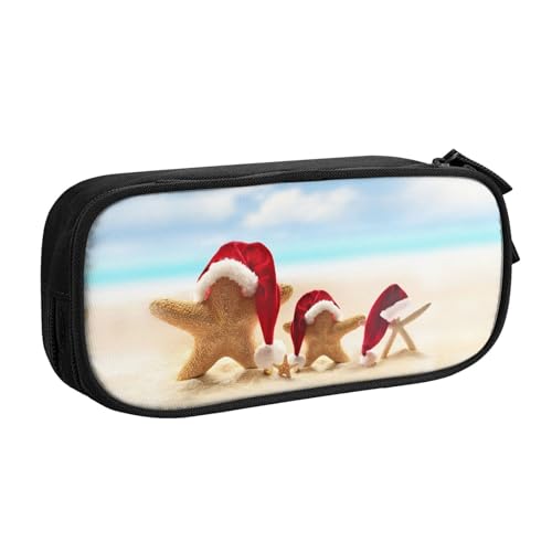 NBSNGSLS Federmäppchen mit Aufdruck "Merry Christmas", stilvolles Federmäppchen mit Aufdruck – Organisieren Sie Ihre Schreibwaren mit Eleganz, Schwarz , Einheitsgröße, Kinderrucksack von NBSNGSLS