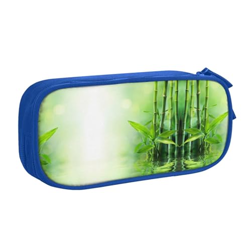 NBSNGSLS Federmäppchen mit Bambus-Druck, stilvolles Federmäppchen – Organisieren Sie Ihre Schreibwaren mit Eleganz, blau, Einheitsgröße, Kinderrucksack von NBSNGSLS