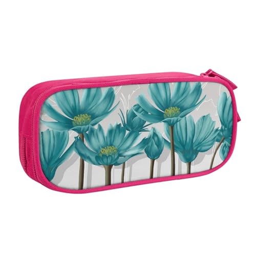 NBSNGSLS Federmäppchen mit Blumendruck, Blaugrün, Grau und Weiß, stilvolles Federmäppchen – organisieren Sie Ihre Schreibwaren mit Eleganz, rose, Einheitsgröße, Kinderrucksack von NBSNGSLS