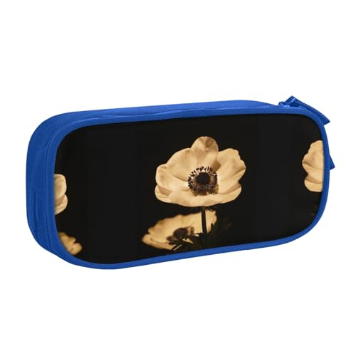 NBSNGSLS Federmäppchen mit Blumenmotiv, stilvolles Design, für Ordnung in Schreibwaren mit Eleganz, blau, Einheitsgröße, Kinderrucksack von NBSNGSLS