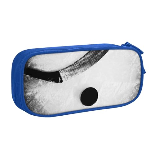 NBSNGSLS Federmäppchen mit Eishockey-Kunstdruck, stilvolles Federmäppchen – organisieren Sie Ihre Schreibwaren mit Eleganz, blau, Einheitsgröße, Kinderrucksack von NBSNGSLS