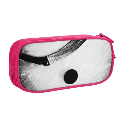 NBSNGSLS Federmäppchen mit Eishockey-Kunstdruck, stilvolles Federmäppchen – organisieren Sie Ihre Schreibwaren mit Eleganz, rose, Einheitsgröße, Kinderrucksack von NBSNGSLS