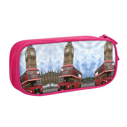 NBSNGSLS Federmäppchen mit England-Autodruck, stilvolles Federmäppchen – organisieren Sie Ihre Schreibwaren mit Eleganz, rose, Einheitsgröße, Kinderrucksack von NBSNGSLS