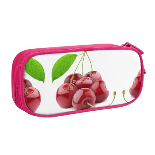 NBSNGSLS Federmäppchen mit Frischem Kirsch-Aufdruck, stilvolles Federmäppchen – organisieren Sie Ihre Schreibwaren mit Eleganz, rose, Einheitsgröße, Kinderrucksack von NBSNGSLS