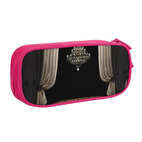 NBSNGSLS Federmäppchen mit Kronleuchter-Druck, stilvolles Federmäppchen – organisieren Sie Ihre Schreibwaren mit Eleganz, rose, Einheitsgröße, Kinderrucksack von NBSNGSLS