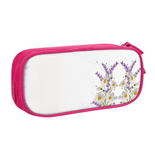 NBSNGSLS Federmäppchen mit Lavendelblumen-Druck, stilvolles Federmäppchen – organisieren Sie Ihre Schreibwaren mit Eleganz, rose, Einheitsgröße, Kinderrucksack von NBSNGSLS