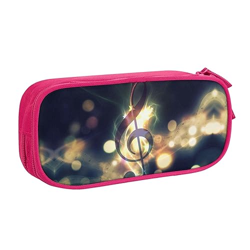 NBSNGSLS Federmäppchen mit Musiknoten-Druck, stilvolles Federmäppchen – organisieren Sie Ihre Schreibwaren mit Eleganz, rose, Einheitsgröße, Kinderrucksack von NBSNGSLS