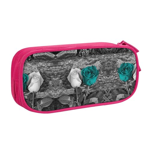 NBSNGSLS Federmäppchen mit Rosenmuster, stilvolles Federmäppchen – organisieren Sie Ihre Schreibwaren mit Eleganz, rose, Einheitsgröße, Kinderrucksack von NBSNGSLS