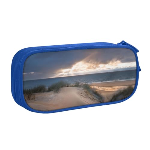 NBSNGSLS Federmäppchen mit Stranddünen-Aufdruck, stilvolles Federmäppchen – organisieren Sie Ihre Schreibwaren mit Eleganz, blau, Einheitsgröße, Kinderrucksack von NBSNGSLS