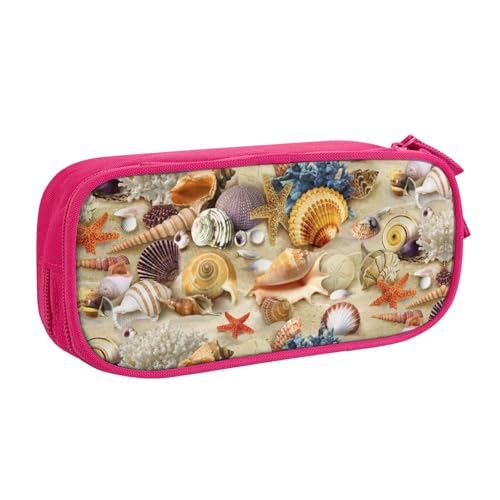 NBSNGSLS Federmäppchen mit Strandmuschel-Motiv, stilvolles Federmäppchen – organisieren Sie Ihre Schreibwaren mit Eleganz, rose, Einheitsgröße, Kinderrucksack von NBSNGSLS