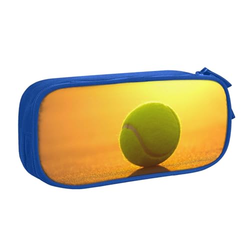 NBSNGSLS Federmäppchen mit Tennisball-Aufdruck, stilvolles Federmäppchen – organisieren Sie Ihre Schreibwaren mit Eleganz, blau, Einheitsgröße, Kinderrucksack von NBSNGSLS