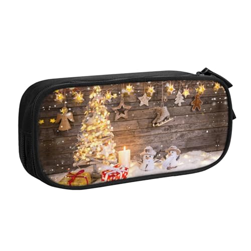 NBSNGSLS Federmäppchen mit Weihnachts- und Geschenkdruck, stilvolles Federmäppchen – organisieren Sie Ihre Schreibwaren mit Eleganz, Schwarz , Einheitsgröße, Kinderrucksack von NBSNGSLS