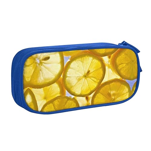 NBSNGSLS Federmäppchen mit Zitronenscheiben, stilvolles Druck-Federmäppchen – organisieren Sie Ihre Schreibwaren mit Eleganz, blau, Einheitsgröße, Kinderrucksack von NBSNGSLS