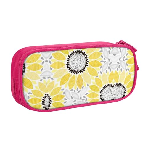 NBSNGSLS Federmäppchen mit abstraktem Sonnenblumen-Druck, stilvolles Federmäppchen – organisieren Sie Ihre Schreibwaren mit Eleganz, rose, Einheitsgröße, Kinderrucksack von NBSNGSLS