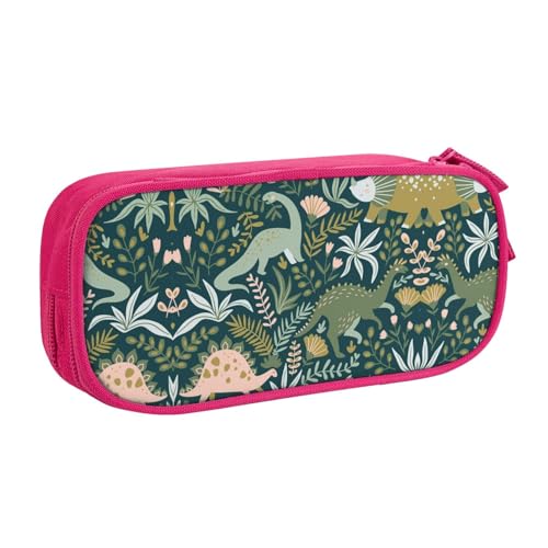 NBSNGSLS Federmäppchen mit niedlichem Dinosaurier-Druck, stilvolles Federmäppchen – organisieren Sie Ihre Schreibwaren mit Eleganz, rose, Einheitsgröße, Kinderrucksack von NBSNGSLS
