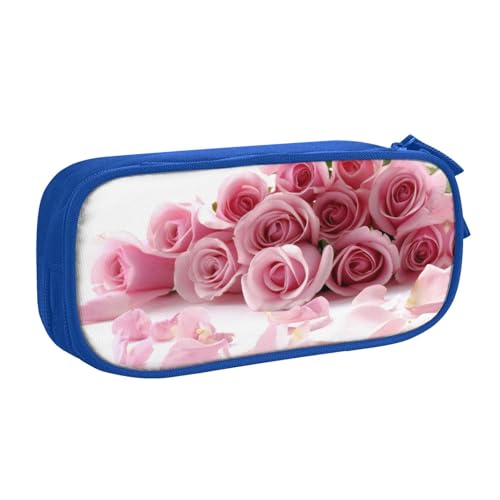 NBSNGSLS Federmäppchen mit rosa Rosenmuster, stilvolles Federmäppchen – organisieren Sie Ihre Schreibwaren mit Eleganz, blau, Einheitsgröße, Kinderrucksack von NBSNGSLS