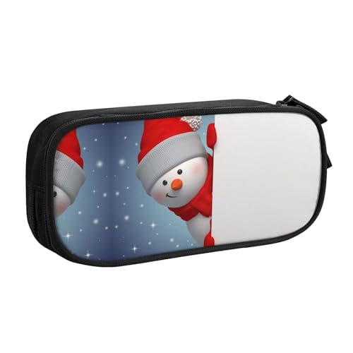 NBSNGSLS Lustiges Federmäppchen mit Weihnachtsdruck, stilvolles Federmäppchen – organisieren Sie Ihre Schreibwaren mit Eleganz, Schwarz , Einheitsgröße, Kinderrucksack von NBSNGSLS