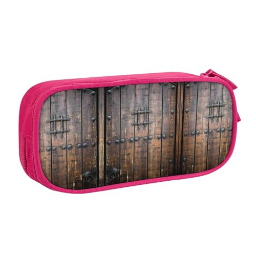 NBSNGSLS Rustikales Federmäppchen mit Holztür, stilvolles Federmäppchen – organisieren Sie Ihre Schreibwaren mit Eleganz, rose, Einheitsgröße, Kinderrucksack von NBSNGSLS