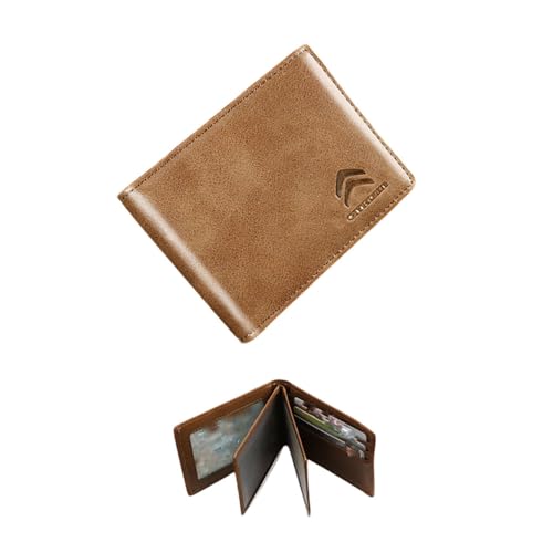 NBVGFGDF Herren Geldbörsen, für Citroen C1 C2 C3 C4 C5 C5X C6 C8 DS3 DS4 DS5 Herren Bifold Geldbörse Tragbare Kreditkarte Geldbörse Slim Wallet mit RFID Schutz,A-L von NBVGFGDF