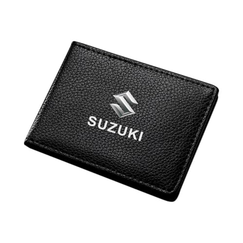 NBVGFGDF Herren Geldbörsen, für Suzuki jimny Swift Vitara SX4 Herren Bifold Geldbörse Tragbare Kreditkarte Geldbörse Slim Wallet mit RFID Schutz,A von NBVGFGDF