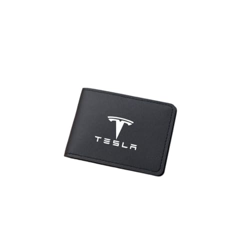 NBVGFGDF Herren Geldbörsen, für Tesla Model 3/S/Y/X Herren Bifold Geldbörse Tragbare Kreditkarte Geldbörse Slim Wallet mit RFID Schutz von NBVGFGDF