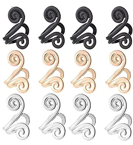 NBZZ Schlankheits-Ohrringe Nicht Piercing Akupressur Ohrmanschettenclip Magnetisch Ring zum Abnehmen Lymphdrainage Therapeutische Ohrringe für Damen und Herren (12pcs) von NBZZ