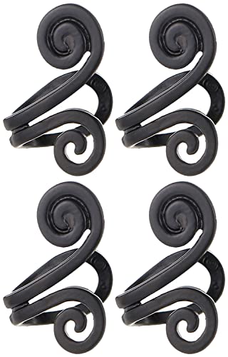 NBZZ Schlankheits-Ohrringe Nicht Piercing Akupressur Ohrmanschettenclip Magnetisch Ring zum Abnehmen Lymphdrainage Therapeutische Ohrringe für Damen und Herren (Black-4pcs) von NBZZ