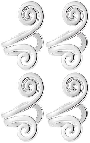 NBZZ Schlankheits-Ohrringe Nicht Piercing Akupressur Ohrmanschettenclip Magnetisch Ring zum Abnehmen Lymphdrainage Therapeutische Ohrringe für Damen und Herren (Silver-4pcs) von NBZZ