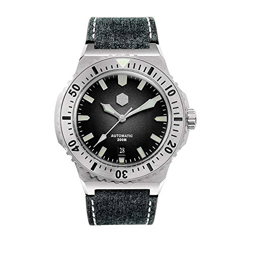 NC San Martin 2021 Automatische Taucheruhren aus Edelstahl 200 m wasserdichte mechanische Taucherarmbanduhr für Männer (SW200 Movement) von NC