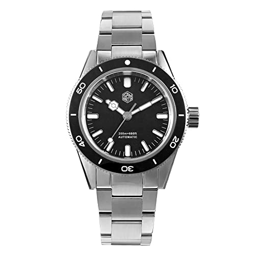 NC San Martin 39,5 mm Diving Sandwich Dial Luxury Men Uhren aus Saphirglas YN55 Automatik mechanische Armbanduhr (Farbe 2) von NC
