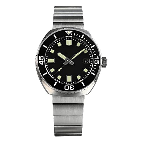 NC San Martin SN045G Stahlband Taucher Herrenuhren Saphirglas 20ATM Klassische Automatik Edelstahl Armbanduhr (Without Logo) von N\C