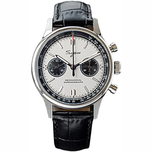 Seagull ST19 Chronograph Pilot Herrenuhren Retro Mode Handaufzug Uhr Saphirglas (Farbe 3), Farbe 3, Chronograph, Farbe 3, Chronograph von NC