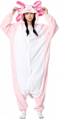 NCBYKM Tier Erwachsene Unisex Onesie Halloween Plüsch Kostüme(RedPiglet-140) von NCBYKM