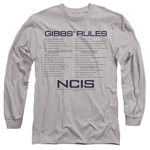 NCIS Unisex Gibbs Rules Mens Long Sleeve T-Shirt, Athletic Heather, S NCIS Unisex Gibbs Rules Mens Long Sleeve T-Shirt, Athletic Heather, S von NCIS