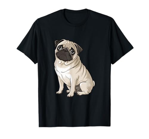 Niedliches Mops-Design, Hund, Damen, Herren, Kinder, lustiger Mops T-Shirt von NCM Pug Lover Apparel